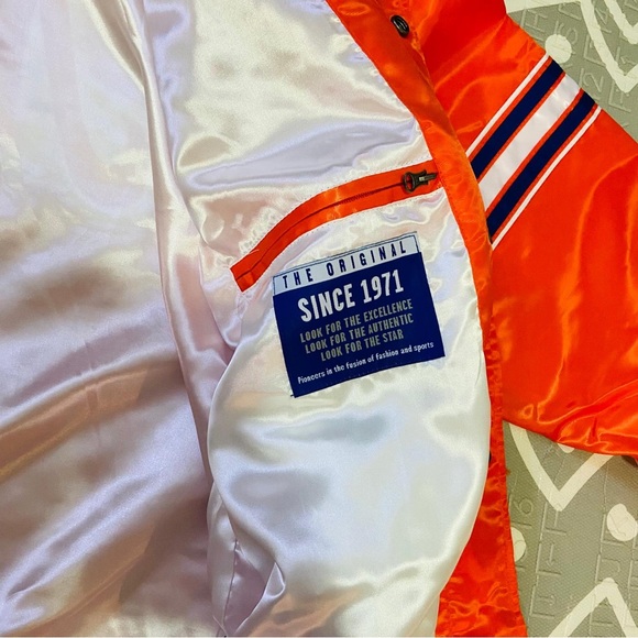Vintage retro starter New York Mets orange varsity bomber jacket - Picture 10 of 11